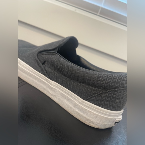 Vans SLIP-ON: Dark Grey with Black and White accents - Picture 3 of 5